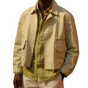 Zara Men’s Organic Cotton Utility Jacket | Size M | NWT